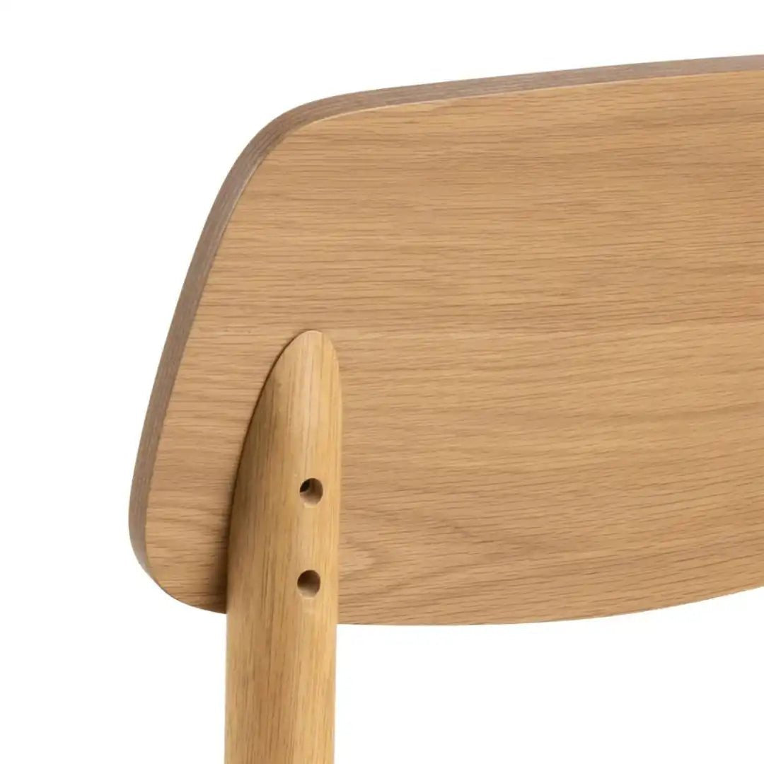 Barlow Dining Chair in Matt Oak Set of 2 - Price Crash Furniture
