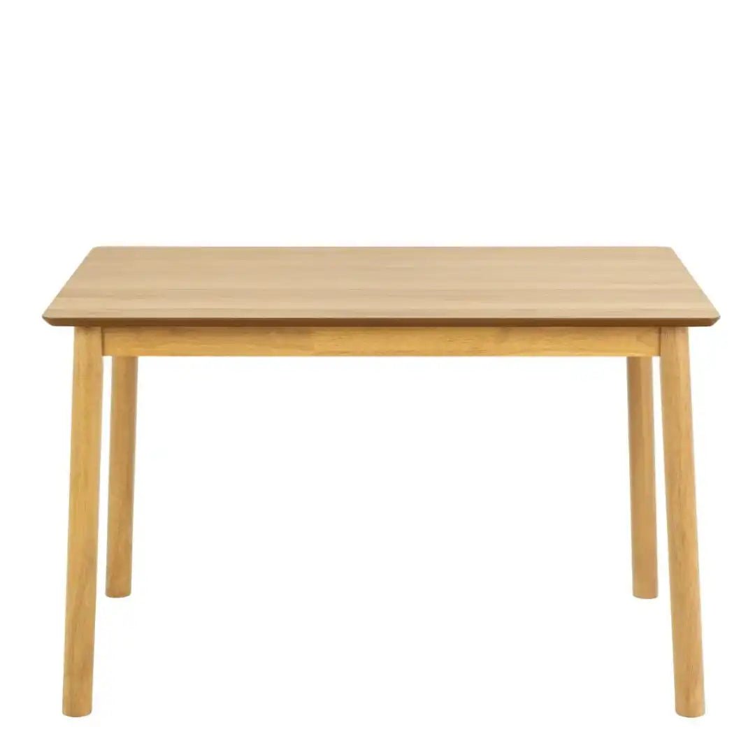 Barlow Rectangular Dining Table in Matt Oak includes 4 Barlow Dining Chair in Matt Oak - Price Crash Furniture