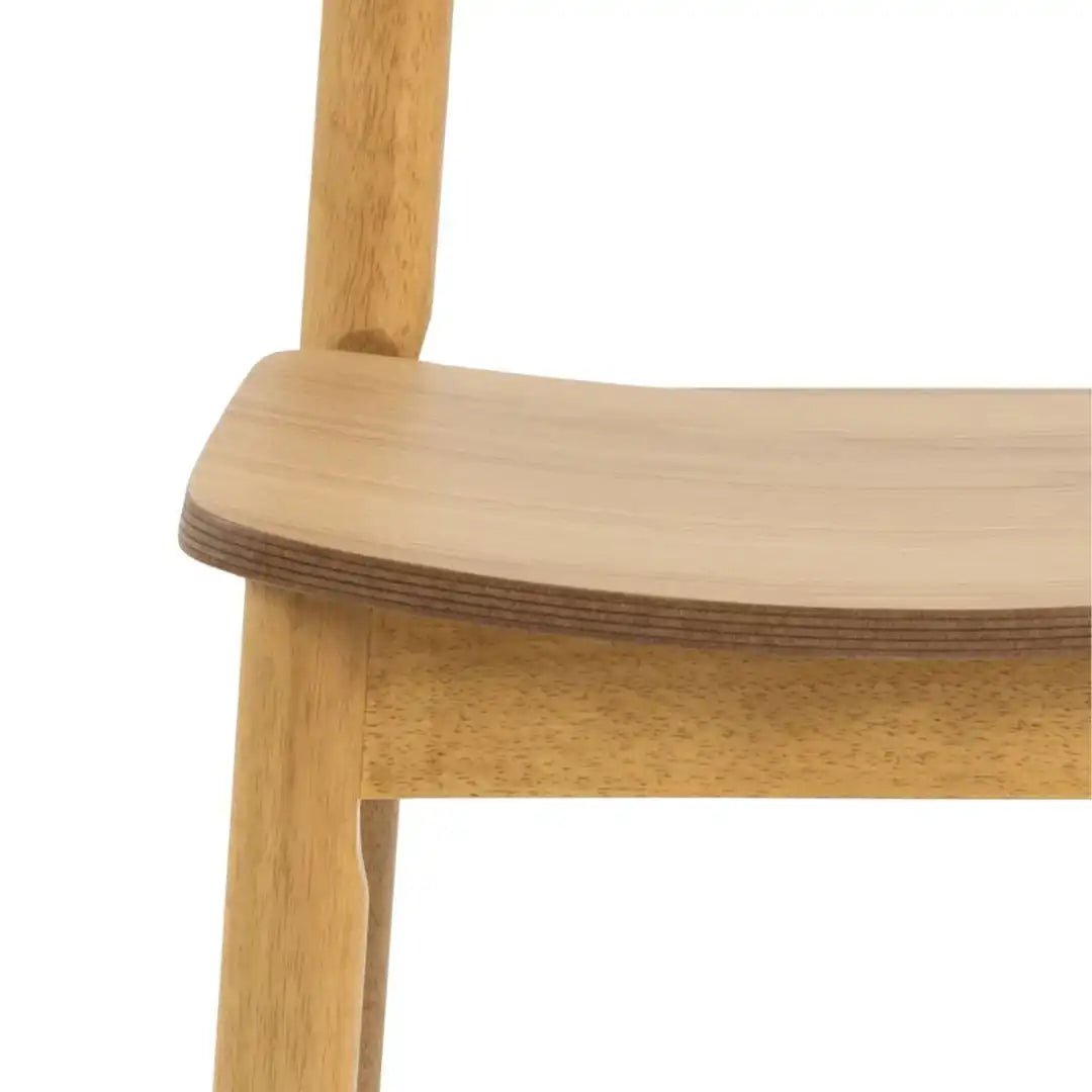 Barlow Rectangular Dining Table in Matt Oak includes 4 Barlow Dining Chair in Matt Oak - Price Crash Furniture