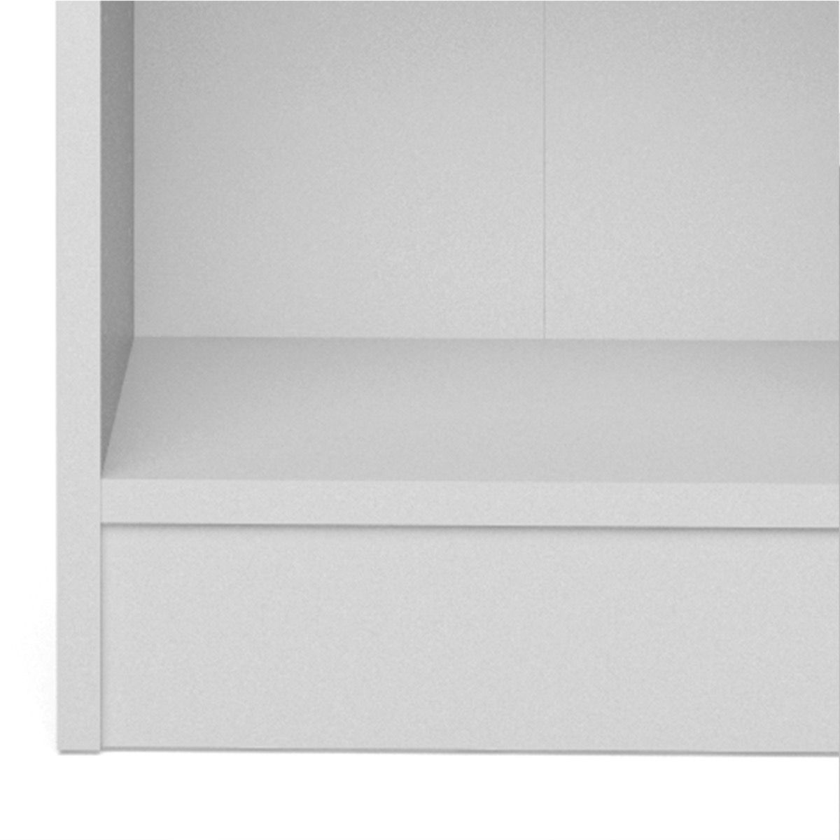 Basic Low Narrow Display Cabinet In White With Glass Door - Price Crash Furniture