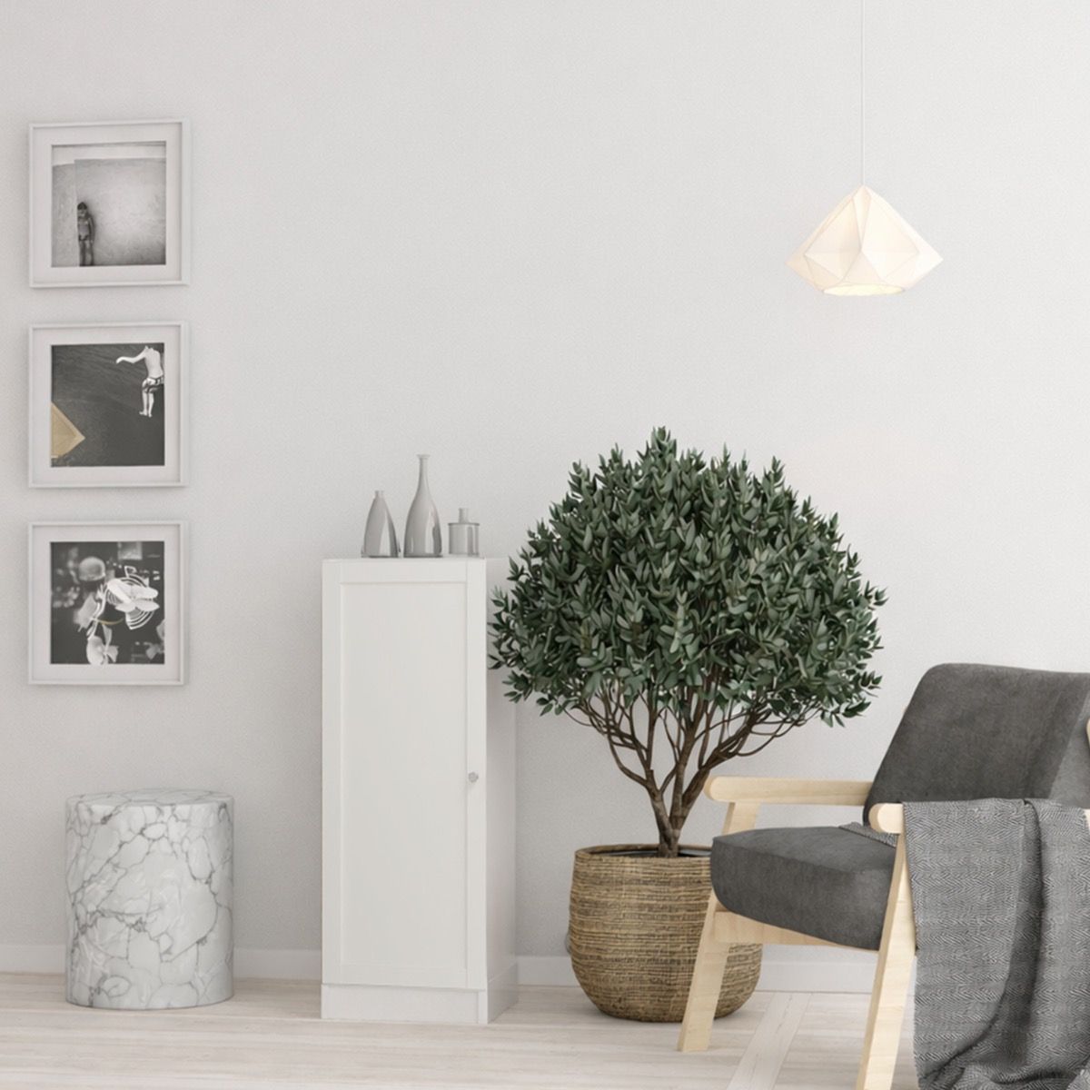 Basic Low Narrow Storage Cabinet In White (2 Shelves) With White Door - Price Crash Furniture