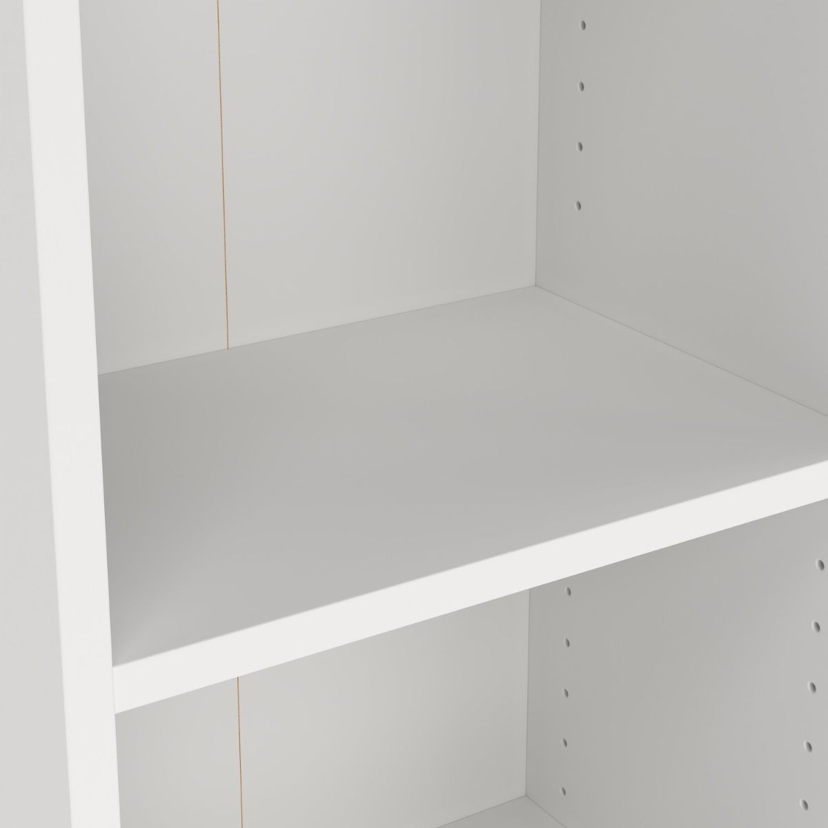 Basic Low Wide Display Cabinet In White (2 Shelves) With 2 Glass Doors In White - Price Crash Furniture