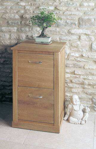 Baumhaus Mobel Oak 3 Drawer Filing Cabinet COR07D