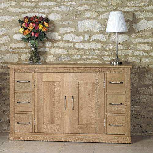 Baumhaus Mobel Oak Six Drawer Sideboard