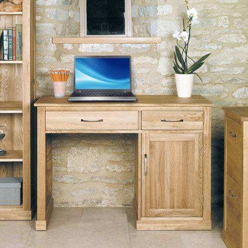 Baumhaus Mobel Oak Twin Pedestal Computer Desk COR06C