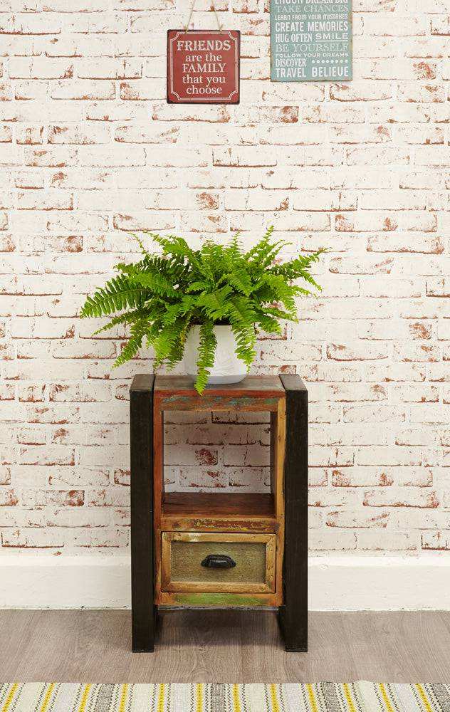 Baumhaus Urban Chic Lamp Table / Bedside Cabinet - Price Crash Furniture