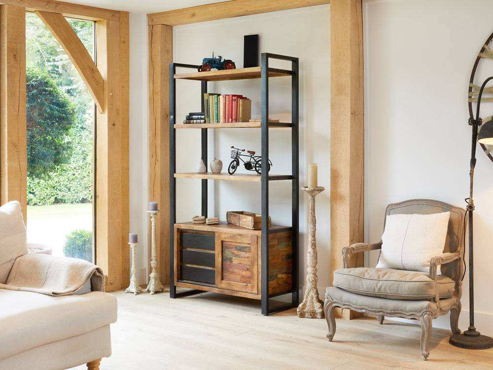 Baumhaus Urban Chic Large Bookcase With Storage - Price Crash Furniture