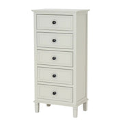 Belmont Collection 5 Drawer Tallboy Tall Narrow Chest of Drawers - Price Crash Furniture
