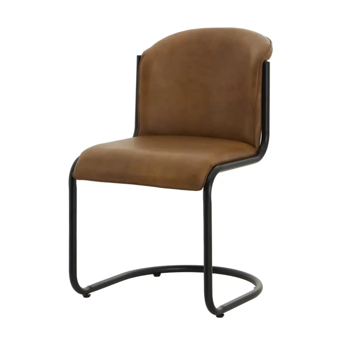 Billy Leather Curved Dining Chair - Price Crash Furniture