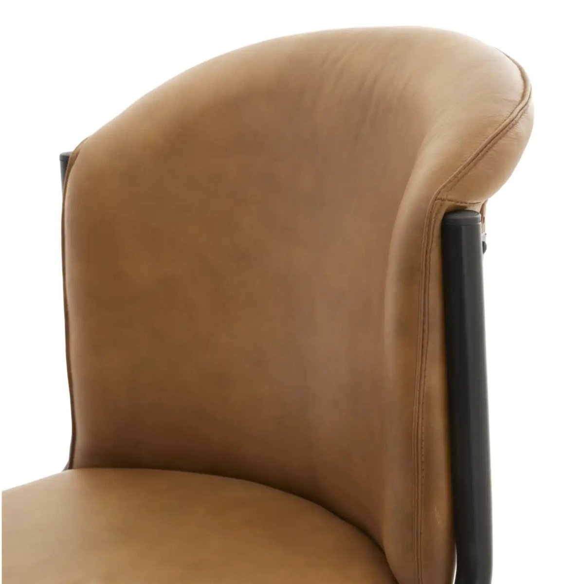 Billy Leather Curved Dining Chair - Price Crash Furniture