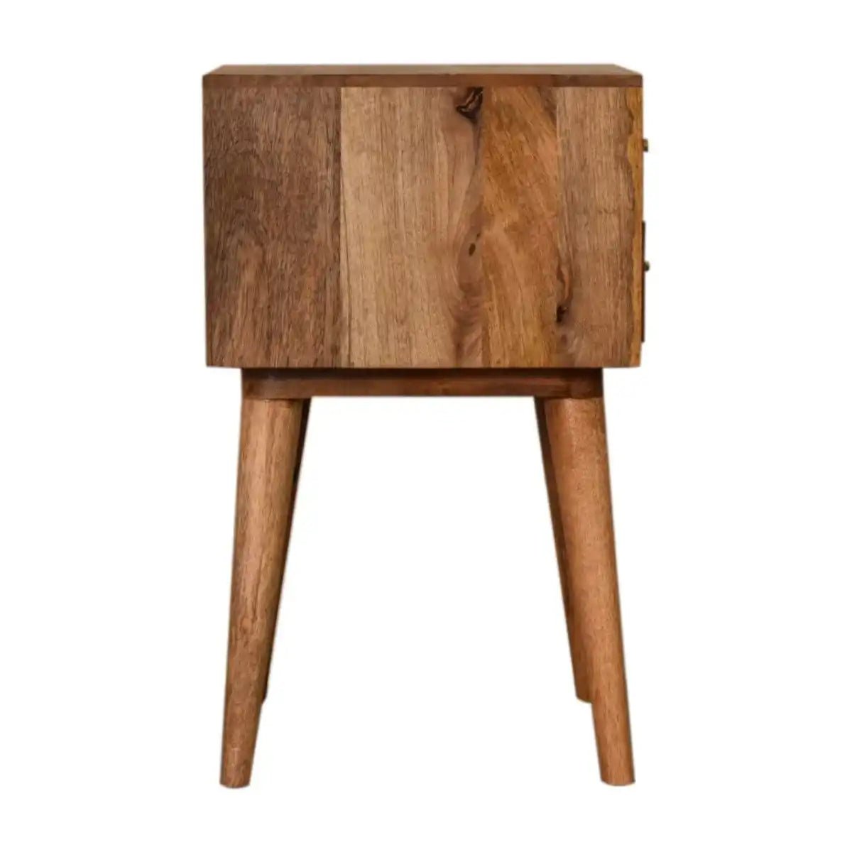 Black Patterned Bedside Table Unit - Price Crash Furniture