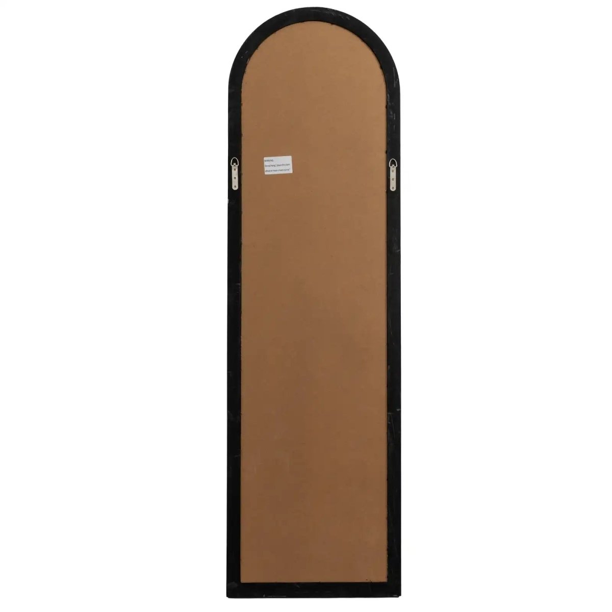 Black Wood Tall Arched Window Mirror - Price Crash Furniture