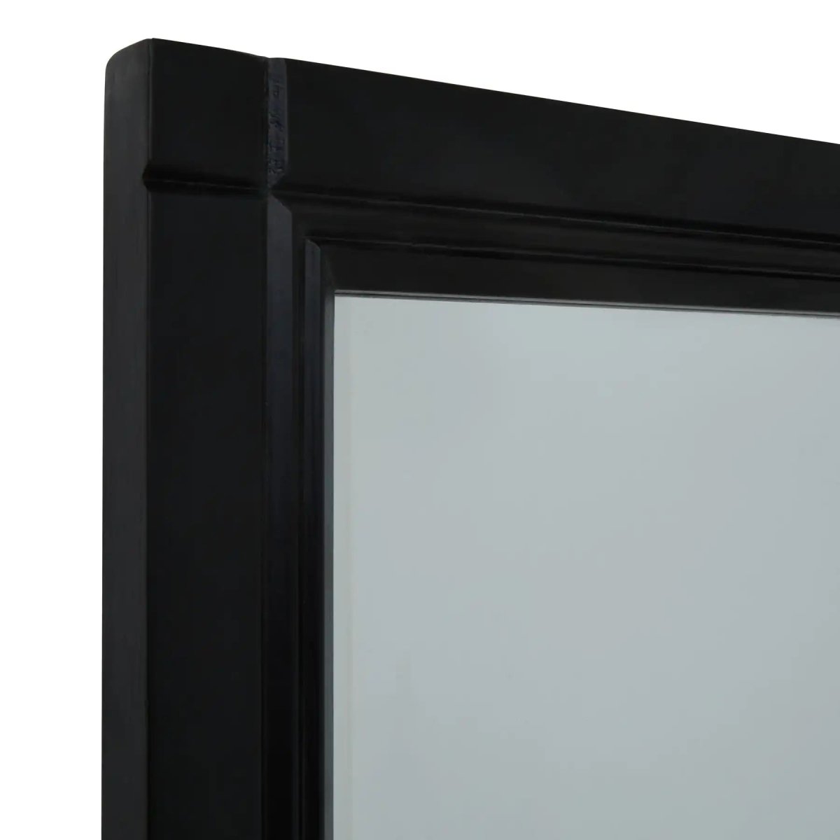 Black Wood XL Window Mirror - Price Crash Furniture