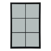 Black Wood XL Window Mirror - Price Crash Furniture