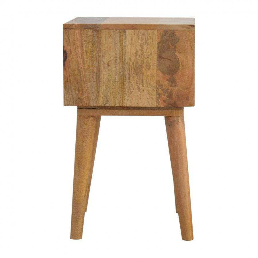 Blue And White 2 Drawer Hand - Painted Bedside - Price Crash Furniture
