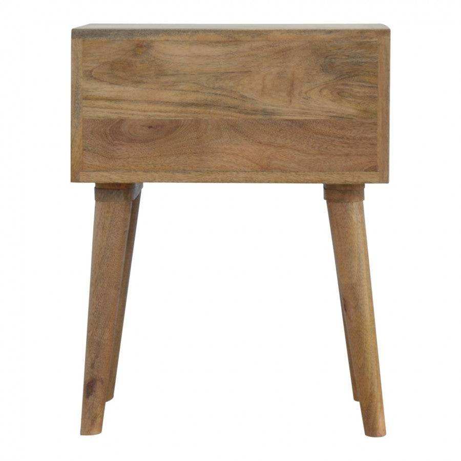 Blue And White 2 Drawer Hand - Painted Bedside - Price Crash Furniture