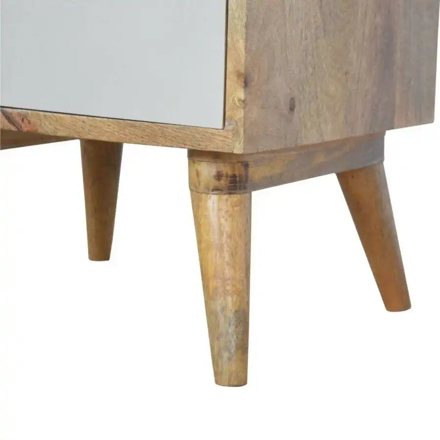 Blush Pink Gradient 3 Drawer Hand-Painted Bedside - Price Crash Furniture