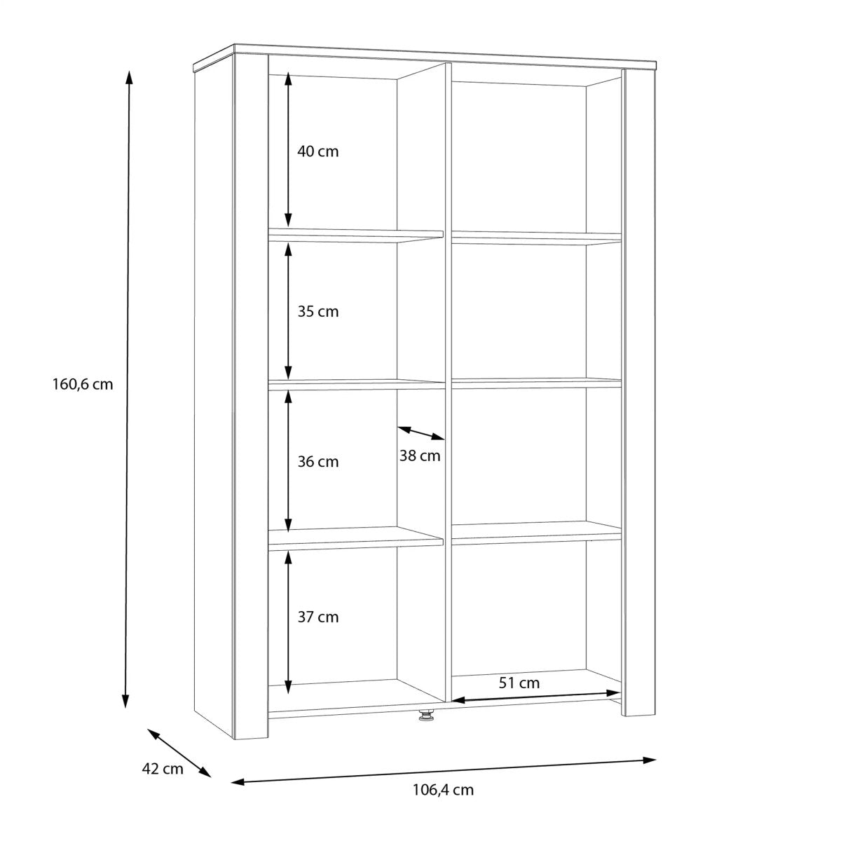 Bohol 2 Door Display Cabinet In Riviera Oak & Grey Oak - Price Crash Furniture