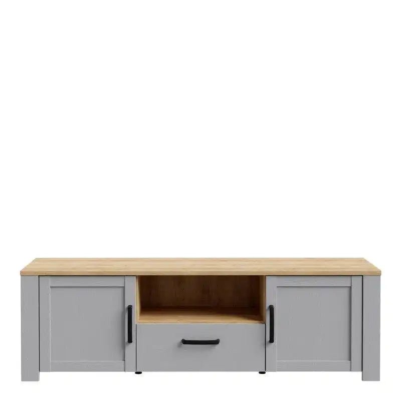 Bohol TV Stand In Riviera Oak & Grey Oak - Price Crash Furniture