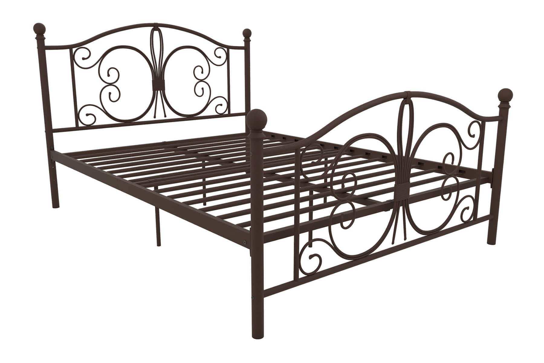 Bombay Metal Double Bed Frame in Bronze by Dorel - Price Crash Furniture