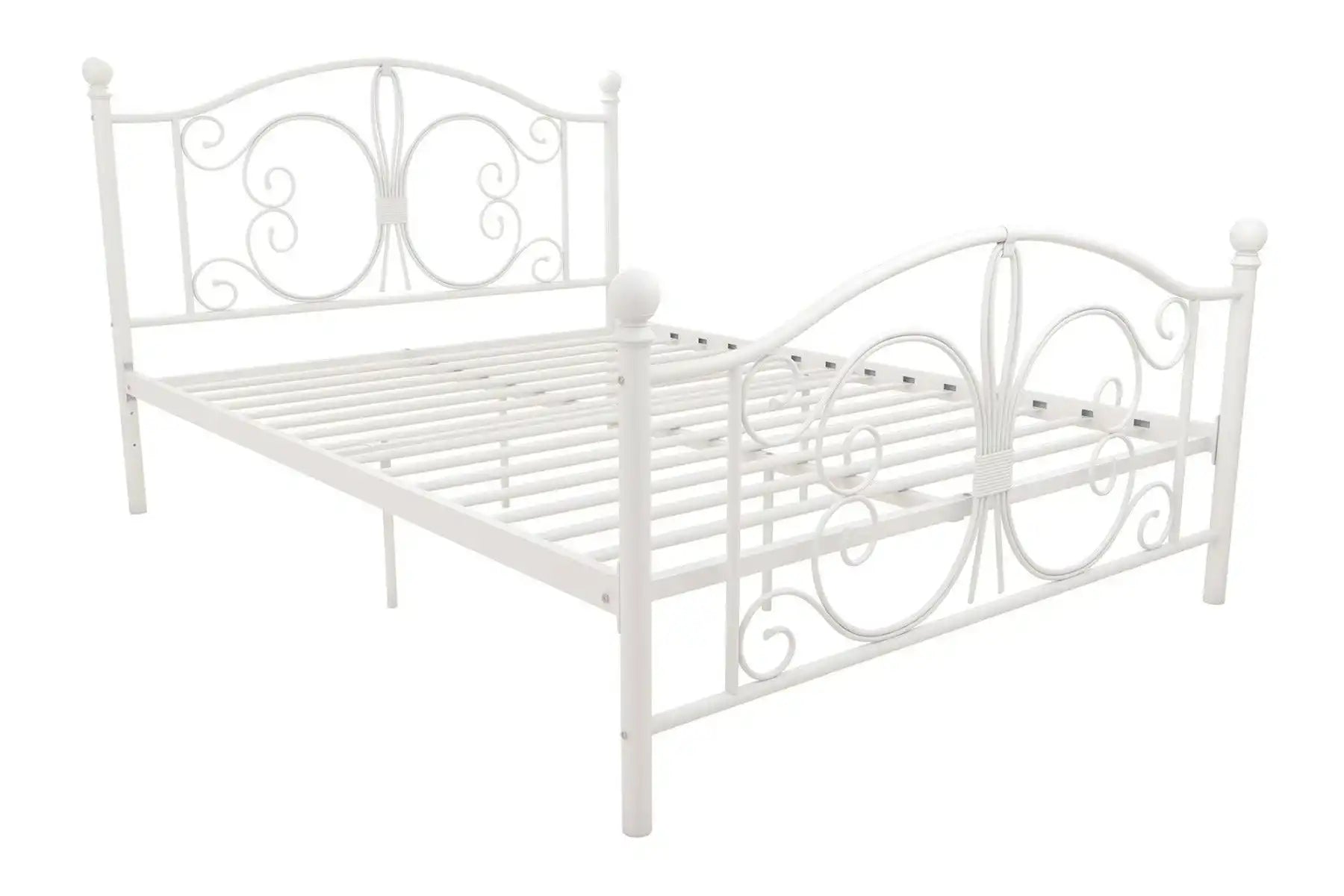 Bombay Metal Double Bed Frame in White by Dorel - Price Crash Furniture