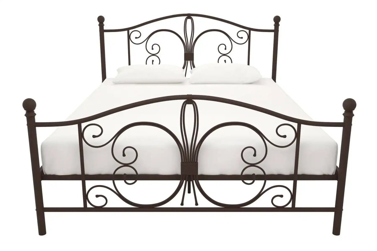 Bombay Metal King Size Bed Frame in Bronze by Dorel - Price Crash Furniture