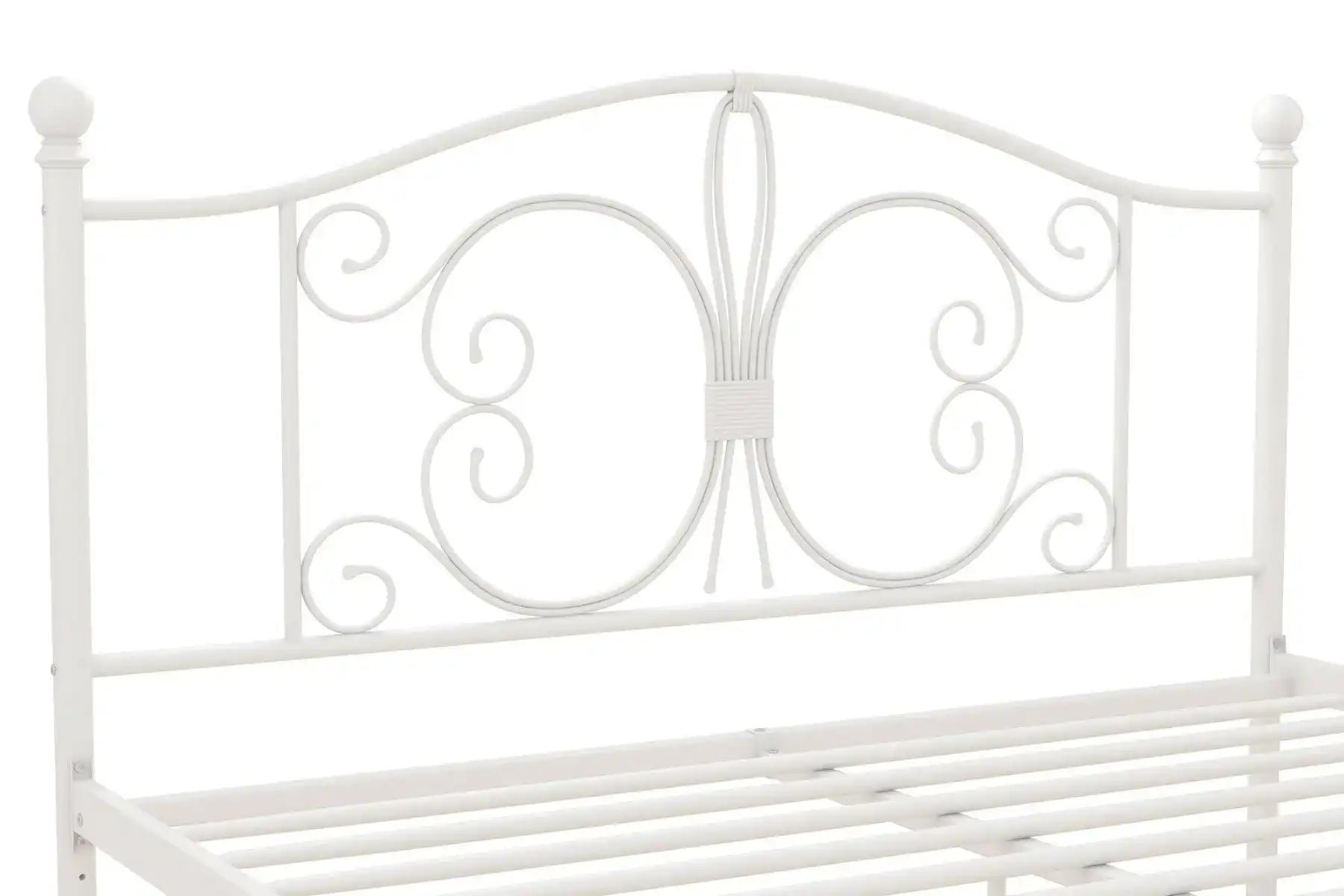 Bombay Metal King Size Bed Frame in White by Dorel - Price Crash Furniture