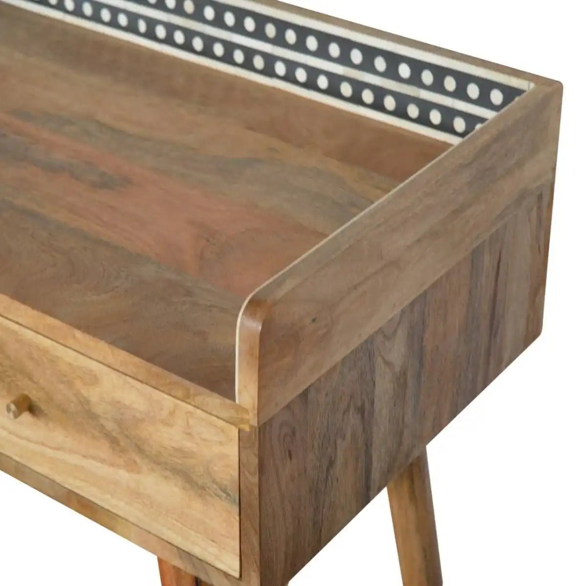 Bone Inlay Gallery Back Console Table - Price Crash Furniture