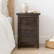 Boston 2 Drawer Petite Bedside Cabinet - Price Crash Furniture