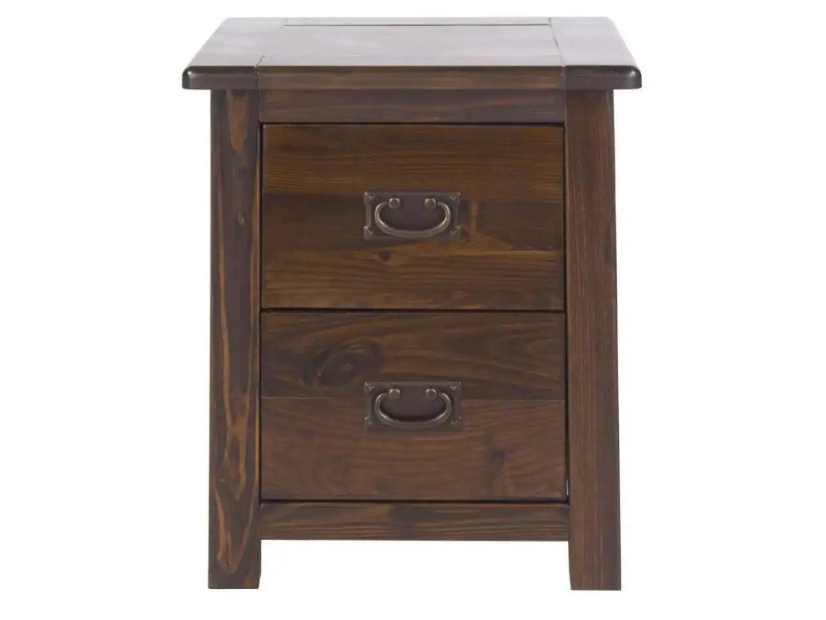 Boston Wooden 2 Drawer Bedside - Price Crash Furniture