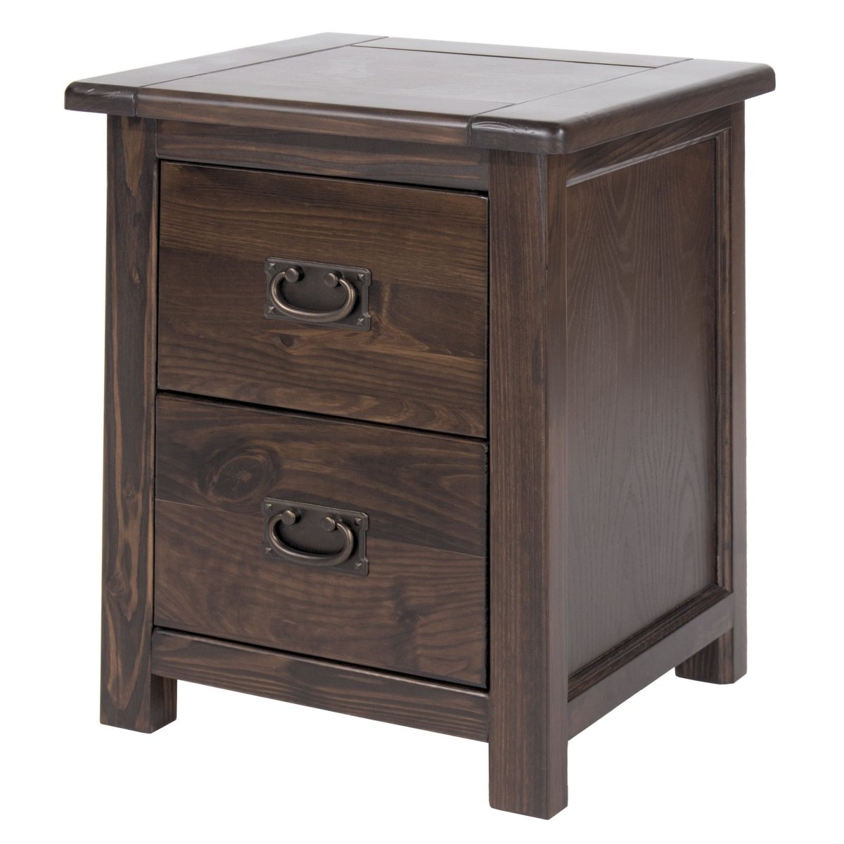 Boston Wooden 2 Drawer Bedside - Price Crash Furniture