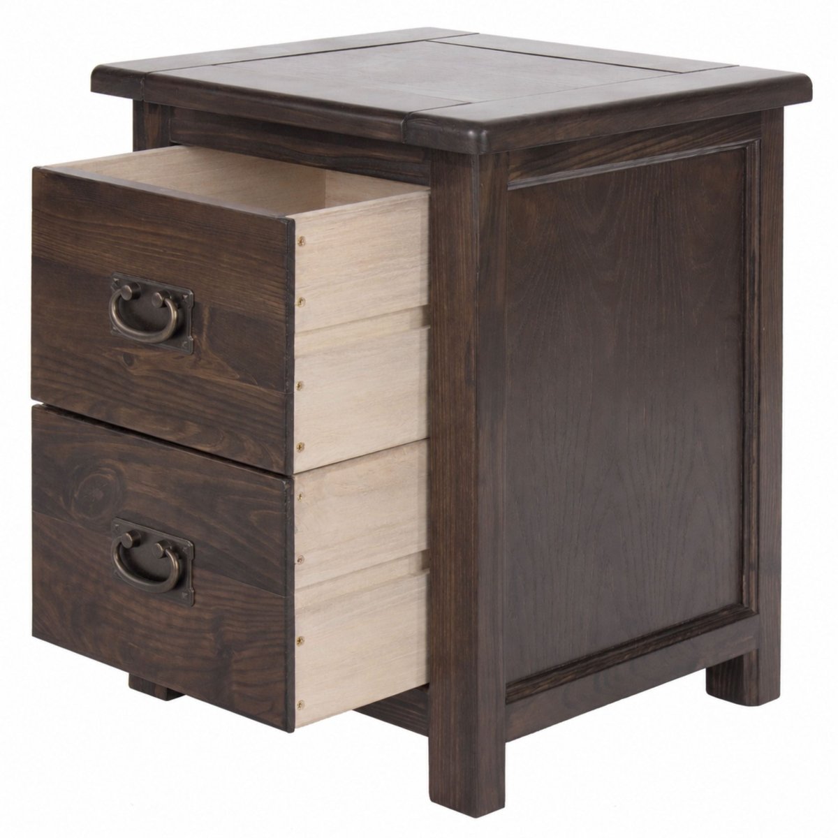 Boston Wooden 2 Drawer Bedside - Price Crash Furniture