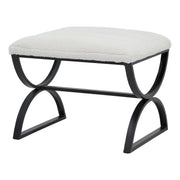 Boucle Ribbed Foot Stool - Price Crash Furniture