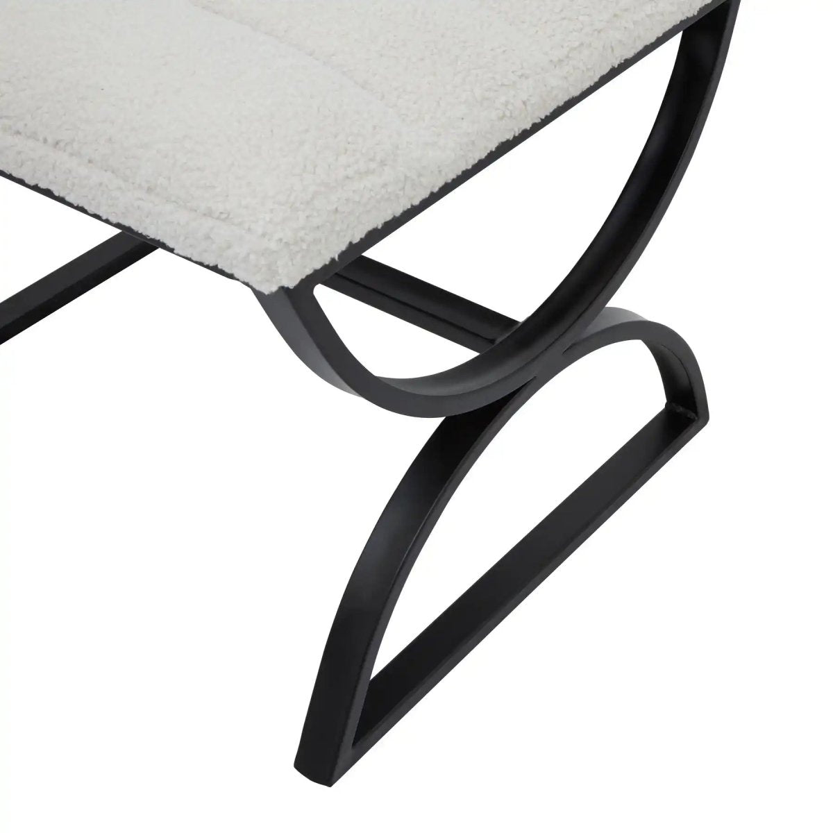 Boucle Ribbed Foot Stool - Price Crash Furniture