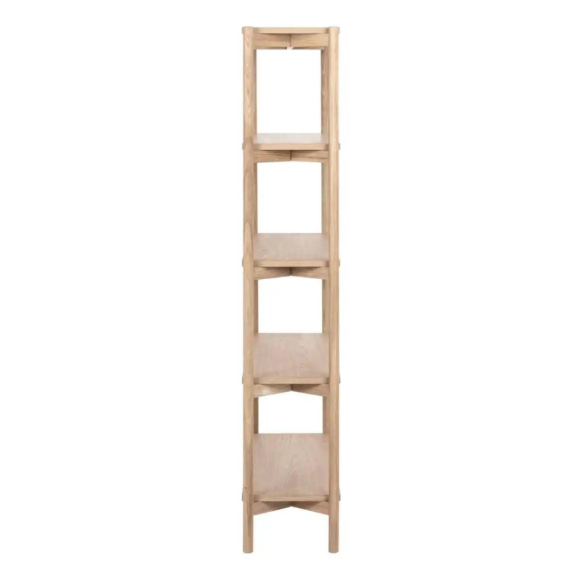 Braidwood Bookcase with 4 Shelves in White Oak Veneer - Price Crash Furniture