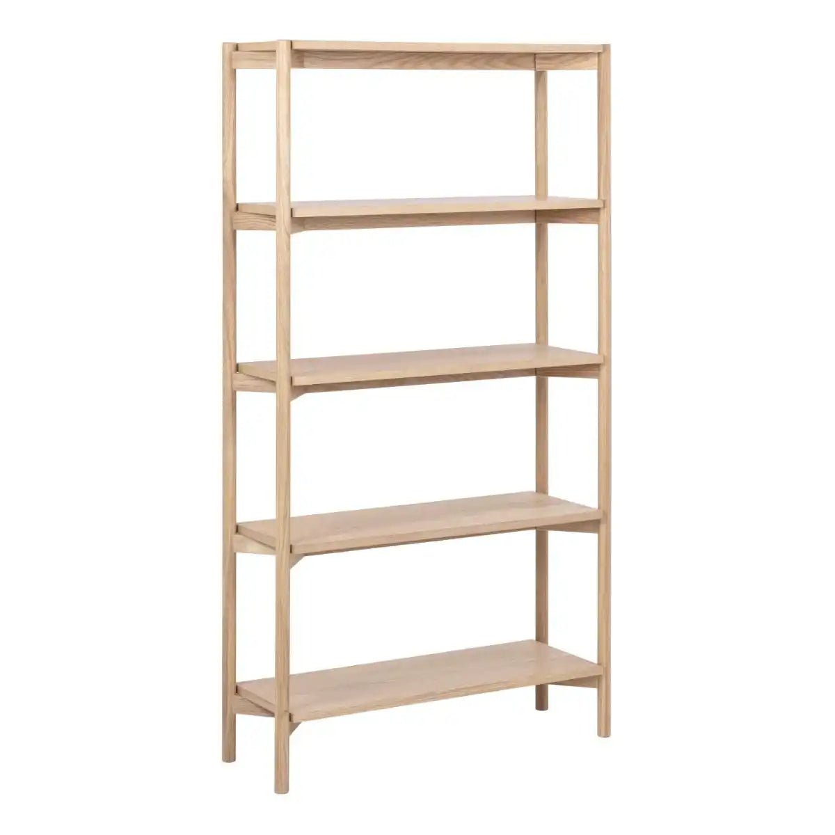 Braidwood Bookcase with 4 Shelves in White Oak Veneer - Price Crash Furniture