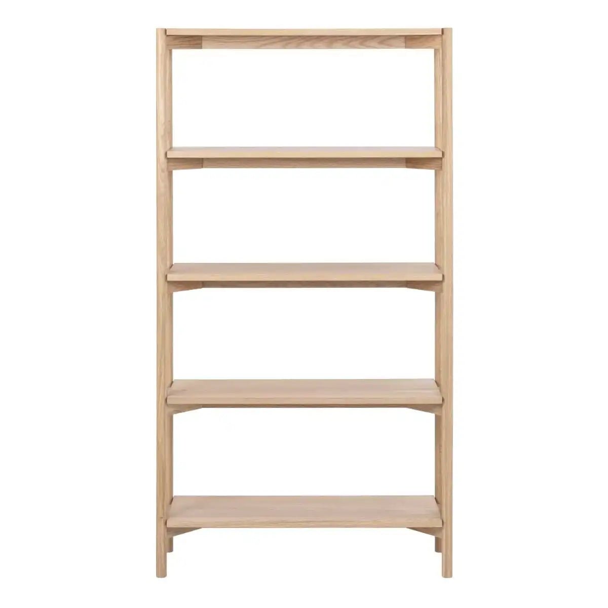 Braidwood Bookcase with 4 Shelves in White Oak Veneer - Price Crash Furniture