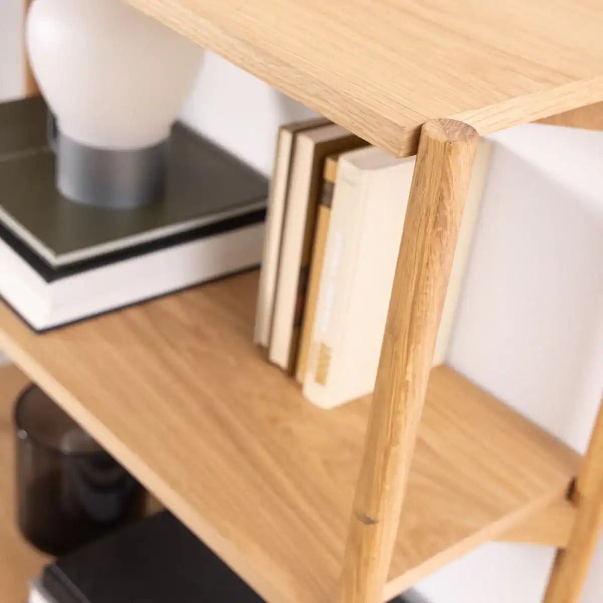 Braidwood Tall Bookcase With 4 Shelves In Oak - Price Crash Furniture