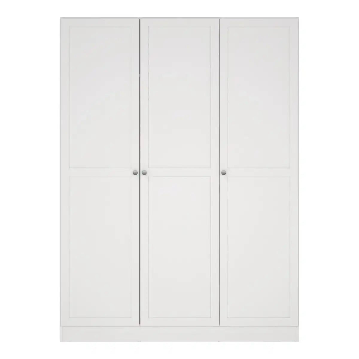 Brande Shaker Style Wardrobe With 3 Frame Doors In White - Price Crash Furniture