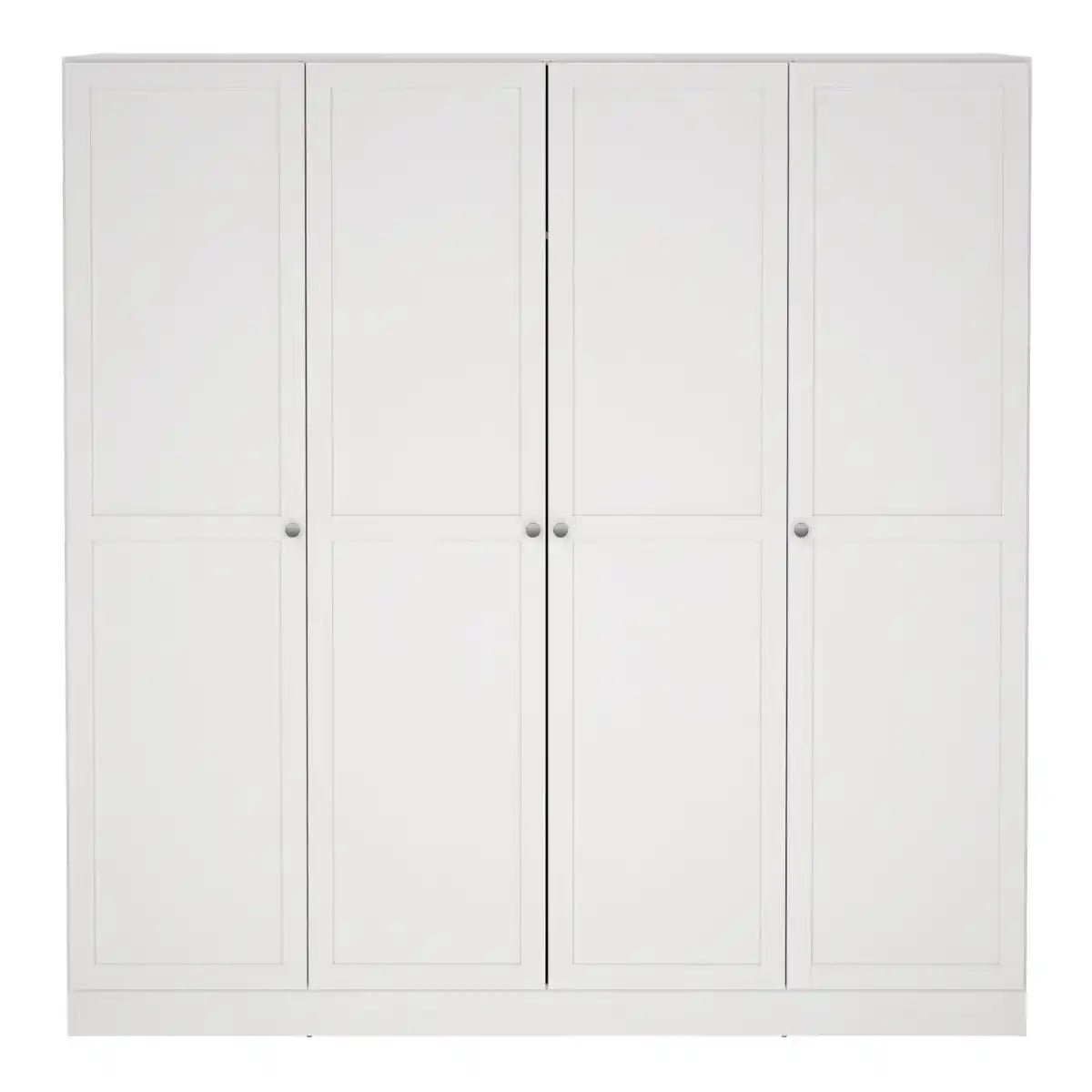 Brande Wardrobe With 4 Frame Doors In White - Price Crash Furniture