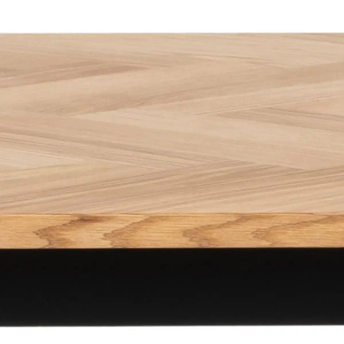 Brighton Dining Table In Oak With Herringbone Effect 180x95cm - Price Crash Furniture