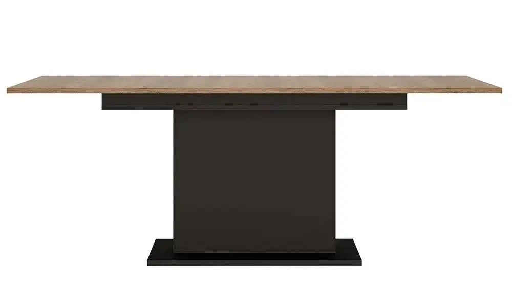 Brolo Extending Dining Table 160 - 200cm Walnut And Dark Panel Finish - Price Crash Furniture