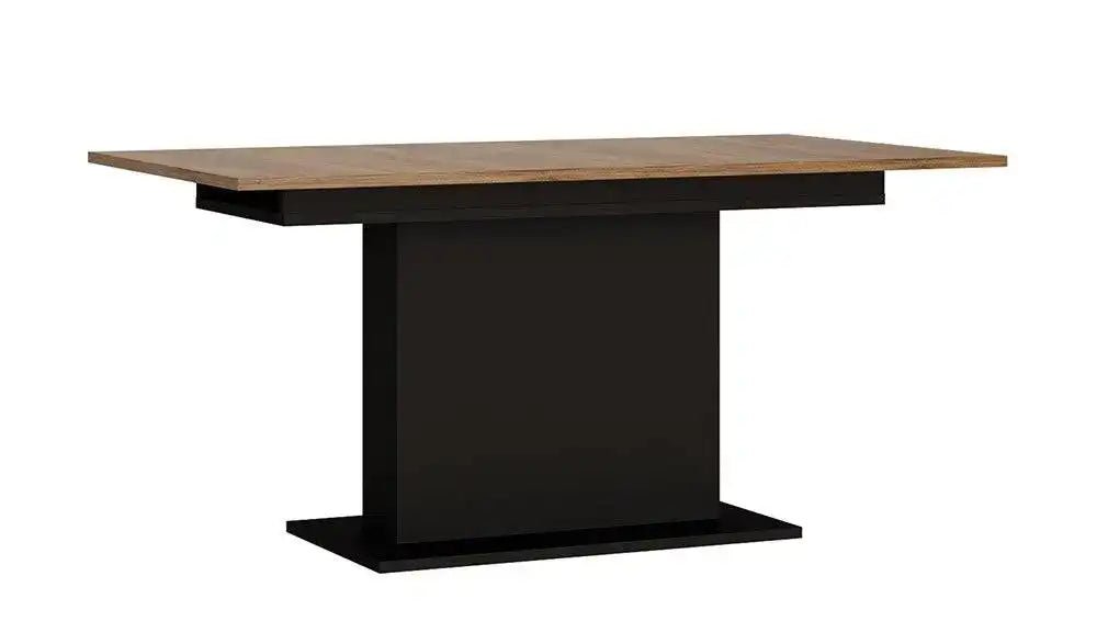 Brolo Extending Dining Table 160 - 200cm Walnut And Dark Panel Finish - Price Crash Furniture
