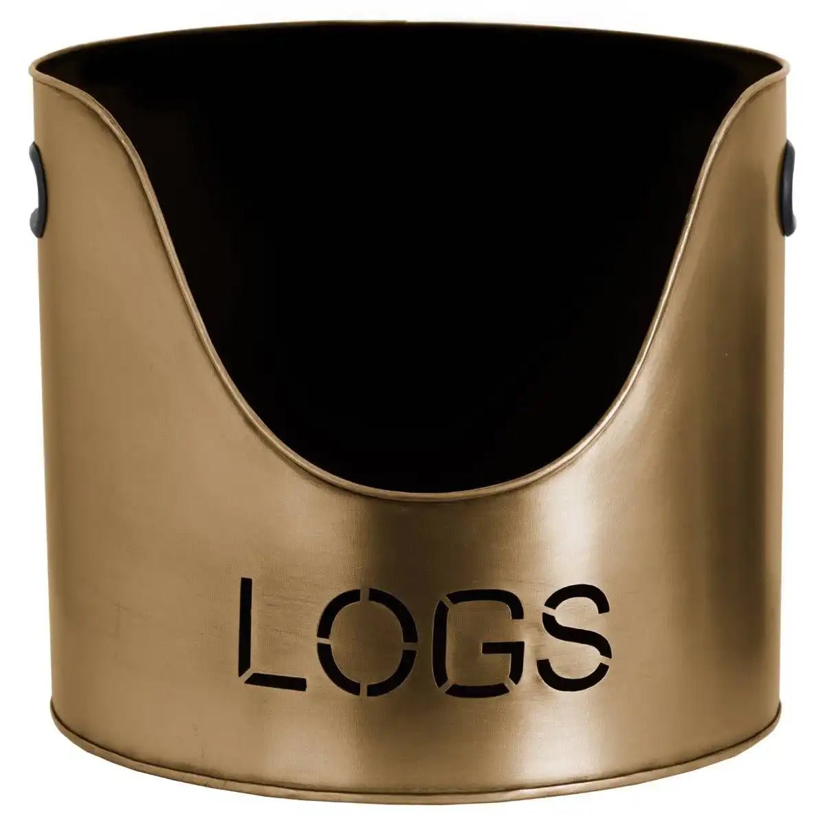 Bronze Finish Logs And Kindling Buckets & Matchstick Holder - Price Crash Furniture