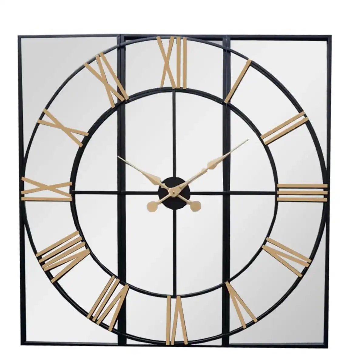 Brooklyn Black And Gold Wall Clock – Price Crash Furniture
