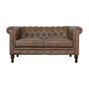 Brown Leather Chesterfield Sofa - Price Crash Furniture
