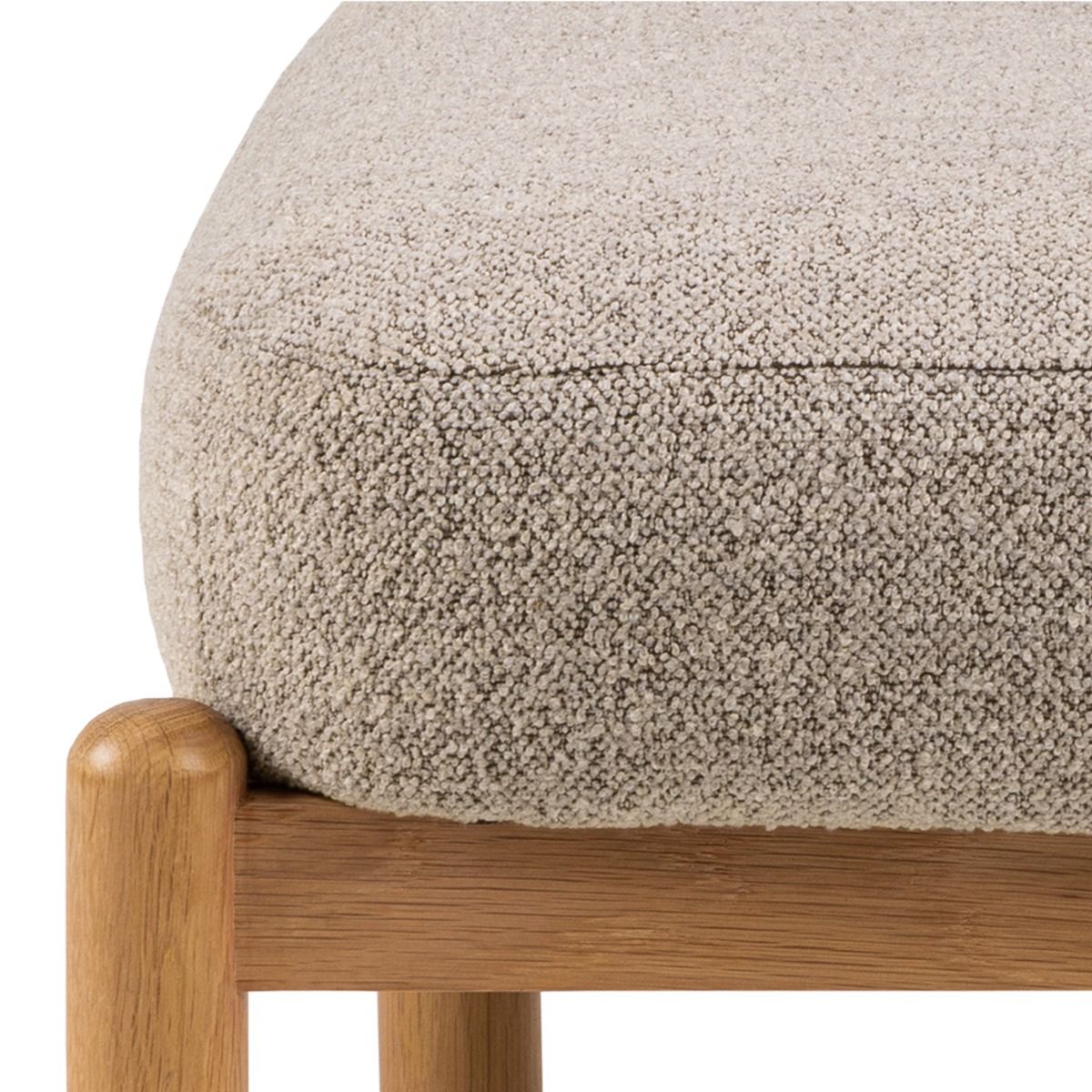 Burley Lounge Chair In Beige Fabric And Oak - Price Crash Furniture