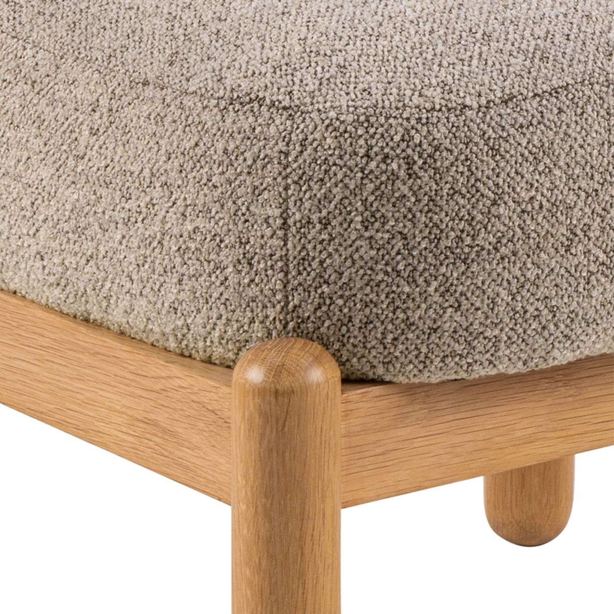 Burley Lounge Chair In Beige Fabric And Oak - Price Crash Furniture