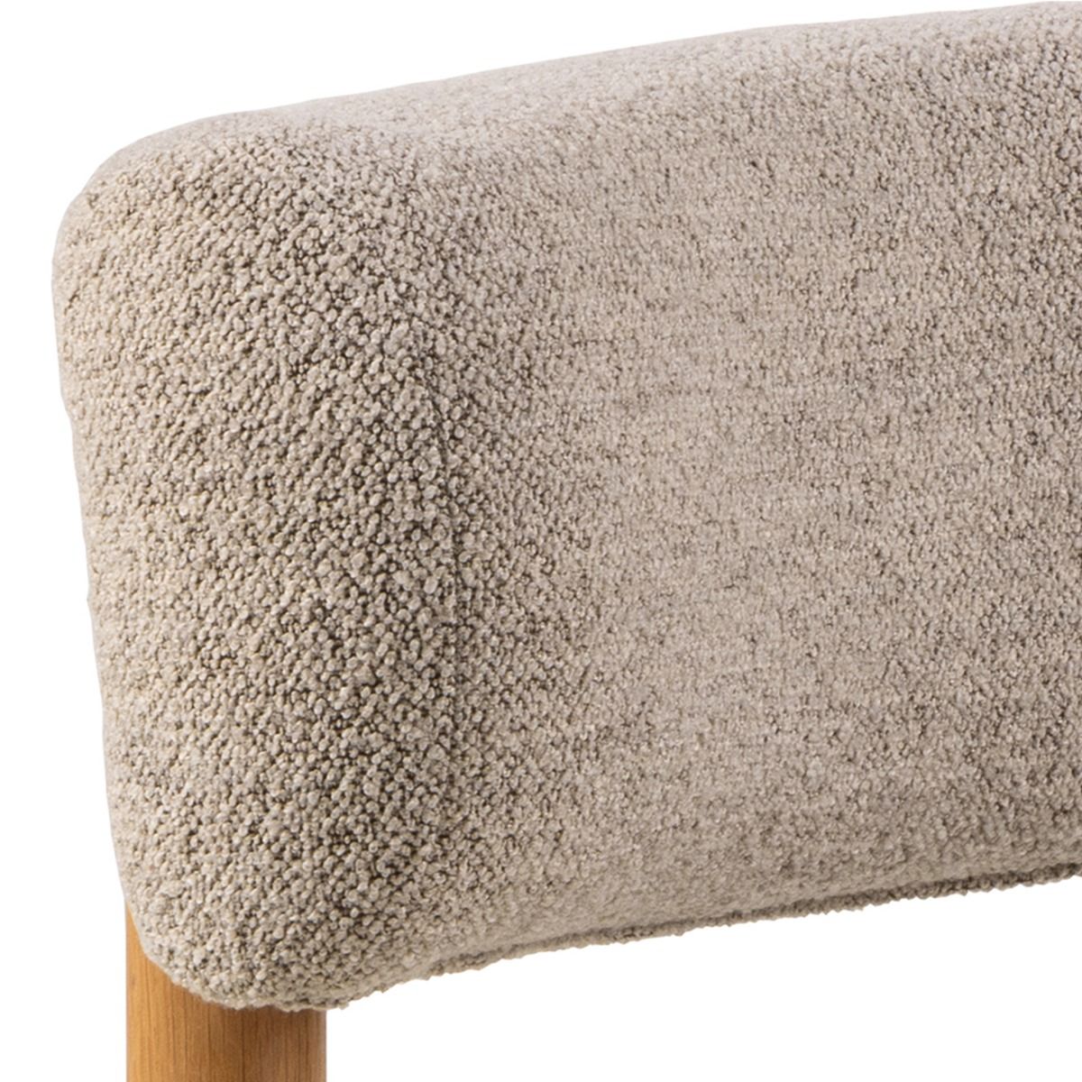 Burley Lounge Chair In Beige Fabric And Oak - Price Crash Furniture