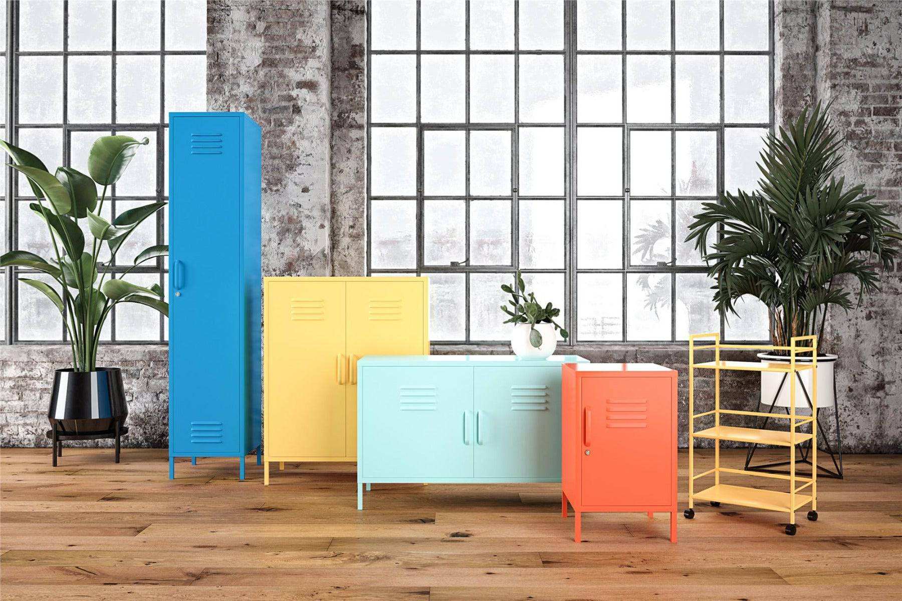 Cache Metal Rolling Cart Drinks Trolley in Mint by Dorel Novogratz - Price Crash Furniture